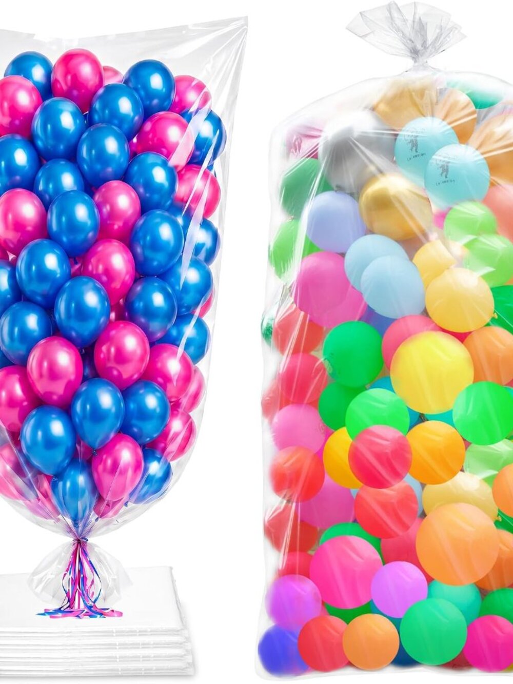 4 Pcs 98.4 x 59 Inches Clear Large Balloon Bags for Transport